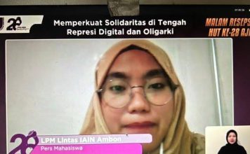 LPM Lintas IAIN Ambon Meraih Penghargaan Pers Mahasiswa dari Aliansi Jurnalis Independen (AJI) Indonesia